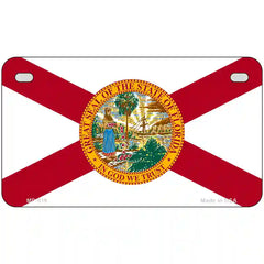 Florida State Flag Metal License Plate 7" x 4" (MP)