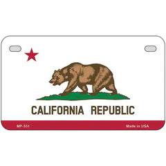 California State Flag Metal License Plate 7" x 4" (MP)