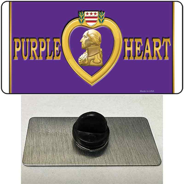 Purple Heart Novelty Metal Hat Pin – US Patriot Colors