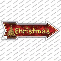 Christmas Novelty Arrow Sticker Decal Small