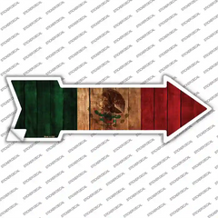 Mexico Flag Novelty Arrow Sticker Decal Small