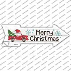 Merry Christmas Truck Hat Novelty Arrow Sticker Decal Small