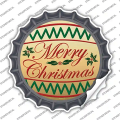 Merry Christmas Novelty Bottle Cap Sticker Decal Small