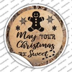 Christmas Be Sweet Novelty Circle Sticker Decal Small