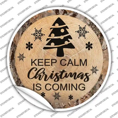 Christmas Is Coming Novelty Circle Sticker Decal Small