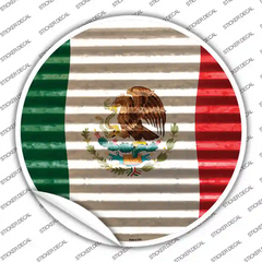 Mexico Flag Novelty Circle Sticker Decal Small