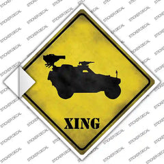 Truck Mounted Weapon Xing Novelty Diamond Sticker Decal Small