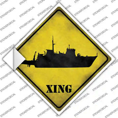 Destroyer Xing Novelty Diamond Sticker Decal Small