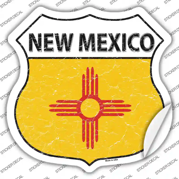 New Mexico Flag Novelty Highway Shield Sticker Decal. Highway Shield ...