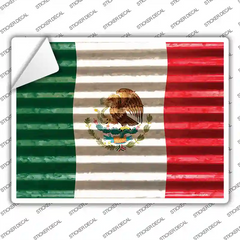 Mexico Flag Novelty Rectangle Sticker Decal Small