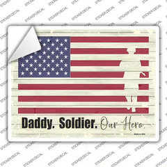 Soldier Our Hero Novelty Rectangular Sticker Decal Small