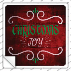 Christmas Joy Novelty Square Sticker Decal Small