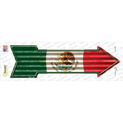 Mexico Flag Corrugated Novelty Arrow Sticker Decal Small