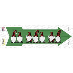Christmas Gnomes Novelty Arrow Sticker Decal Small