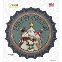 Babys First Christmas Novelty Bottle Cap Sticker Decal Small