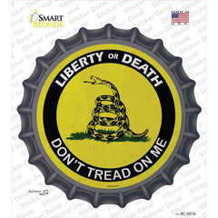 Liberty Or Death Gadsden Novelty Bottle Cap Sticker Decal Small