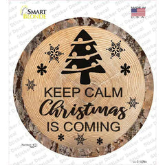 Christmas Is Coming Novelty Circle Sticker Decal Small
