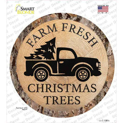 Farm Fresh Christmas Trees Novelty Circle Sticker Decal Small