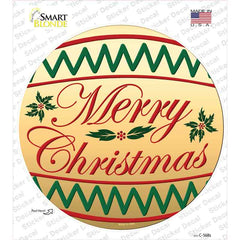 Merry Christmas Novelty Circle Sticker Decal Small