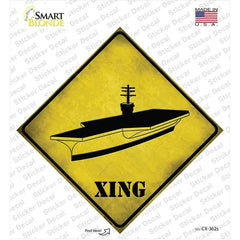 Aircraft Carrier Novelty Diamond Sticker Decal Small