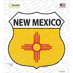 New Mexico Flag Novelty Highway Shield Sticker Decal Small
