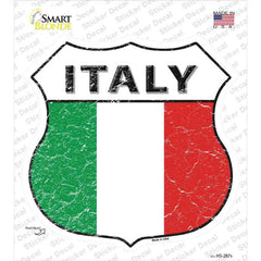Italy Flag Novelty Highway Shield Sticker Decal Small