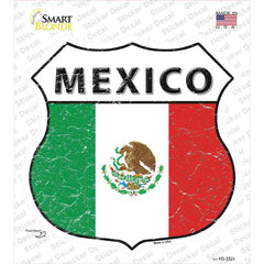 Mexico Flag Novelty Highway Shield Sticker Decal Small
