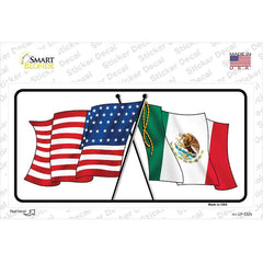 United States Mexico Flag Novelty Sticker Decal Small