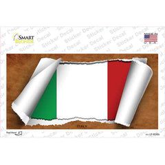 Italy Flag Scroll Novelty Sticker Decal Small