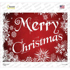 Merry Christmas Red Novelty Rectangle Sticker Decal Small