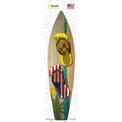 New Mexico Flag Flip Flop Novelty Surfboard Sticker Decal Small