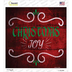 Christmas Joy Novelty Square Sticker Decal Small