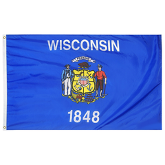 Wisconsin State Flag - Made in USA - Nylon Outdoor