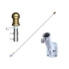 6ft X 1 in Two Piece White Aluminum Spinning Pole