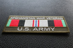 Afghanistan War Veteran US Army Patch - 4x1.75 inch