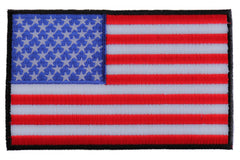 American Flag Patch with Black Borders - 5x3 inch
