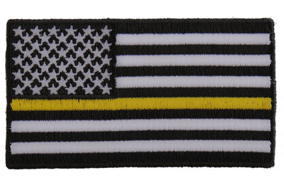 Subdued Yellow Stripe American Flag Patch - 3.5x2 inch