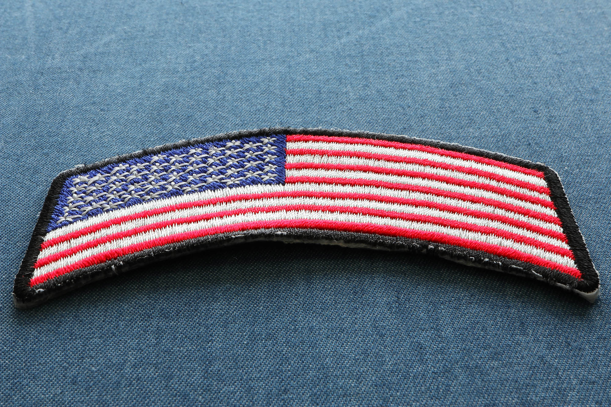 REFLECTIVE Top or Bottom Rocker Embroidered Patch Custom REFLECTIVE Top or Bottom Rocker Embroidered Patch Custom