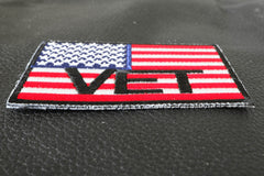 American Flag Vet Patch - 3x2 inch