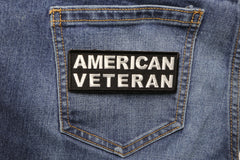 American Veteran Patch - 4x1.5 inch