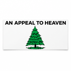 Appeal to Heaven bumper sticker studio shot on white background