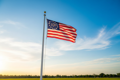 Betsy Ross 250 Flag Flying Outdoors