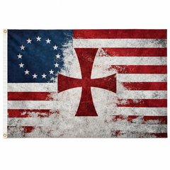 Betsy Ross Crusader Flag Layflat