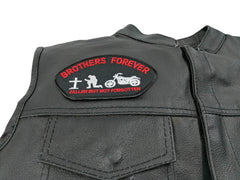 Brothers Forever Biker Cap Patch - 5x2.75 inch