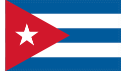Cuba flag 3x5 with blue and white stripes, red triangle and white star