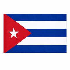 Cuba pole-hem flag without fringe