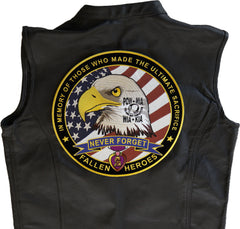 Fallen Heroes Never Forget POW MIA WIA KIA In Memory of Those Who Made The Ultimate Sacrifice Patch - 12x12 inch