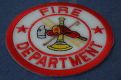 Fire Department circular patch - angled view