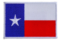 Texas Flag White Border Patch - 3x2 inch