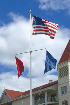 Nautical Flagpole With Yardarms